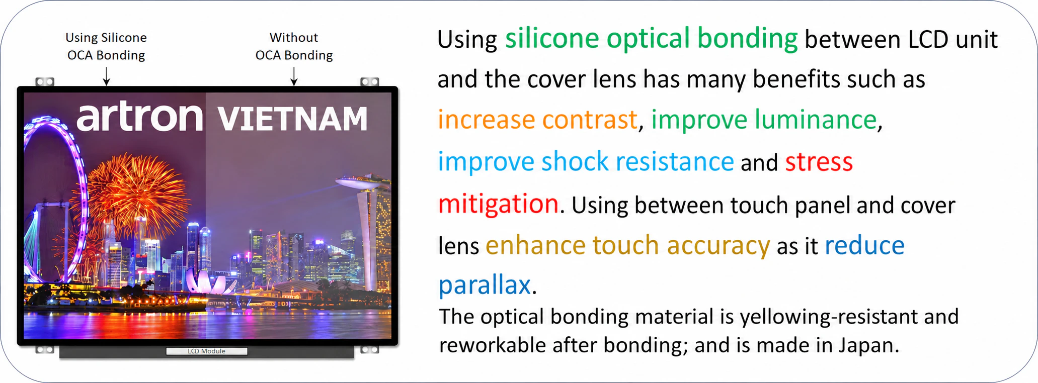 Silicone OCA benefits - ARTRON Vietnam